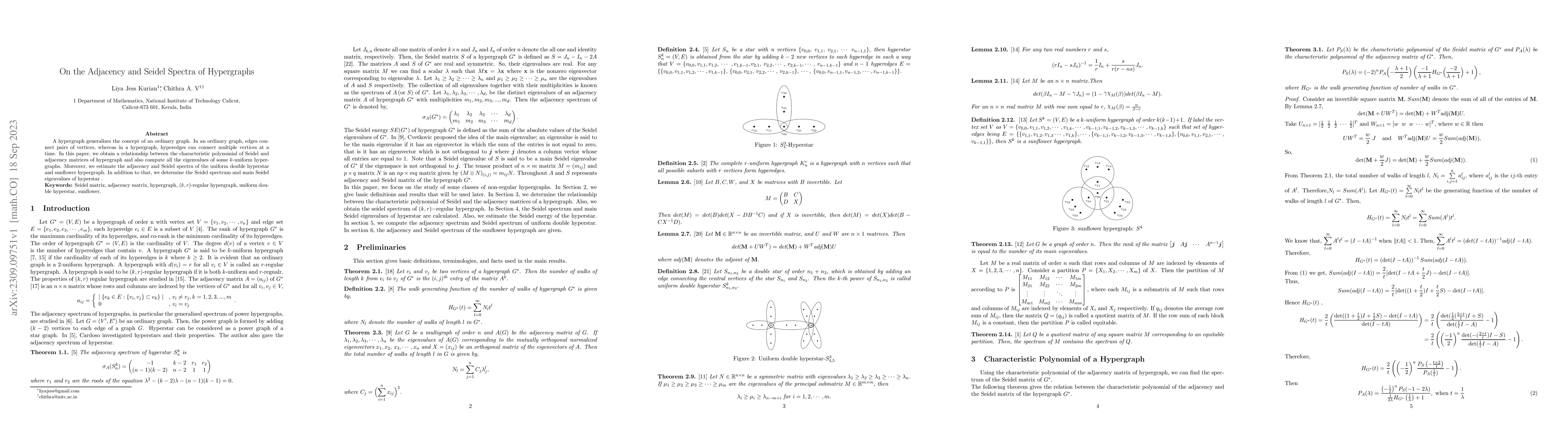 Thumbnail for On the Adjacency and Seidel Spectra of Hypergraphs