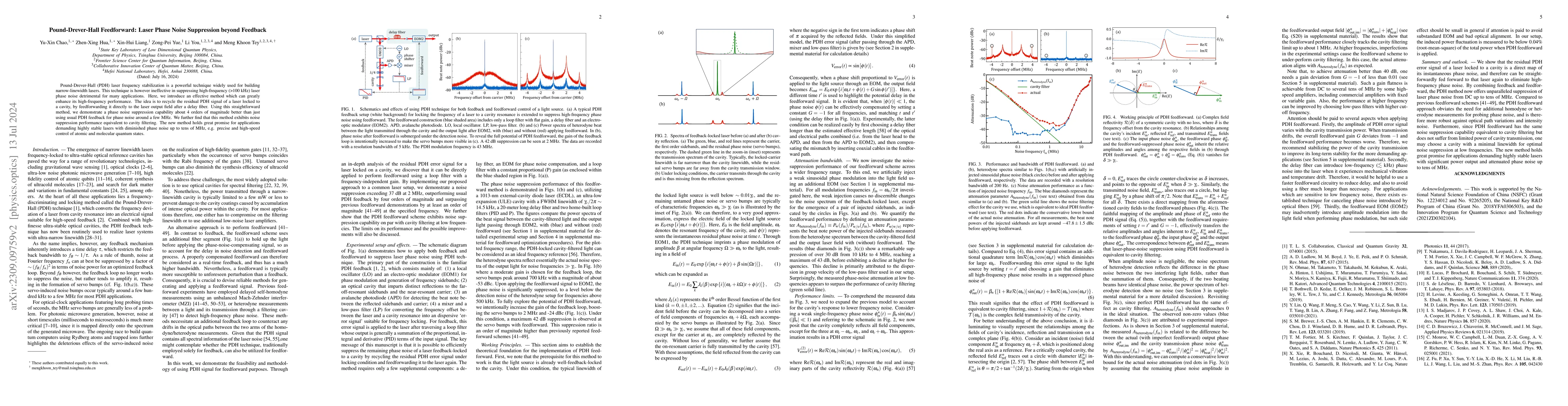 Thumbnail for Pound-Drever-Hall Feedforward: Laser Phase Noise Suppression beyond
  Feedback