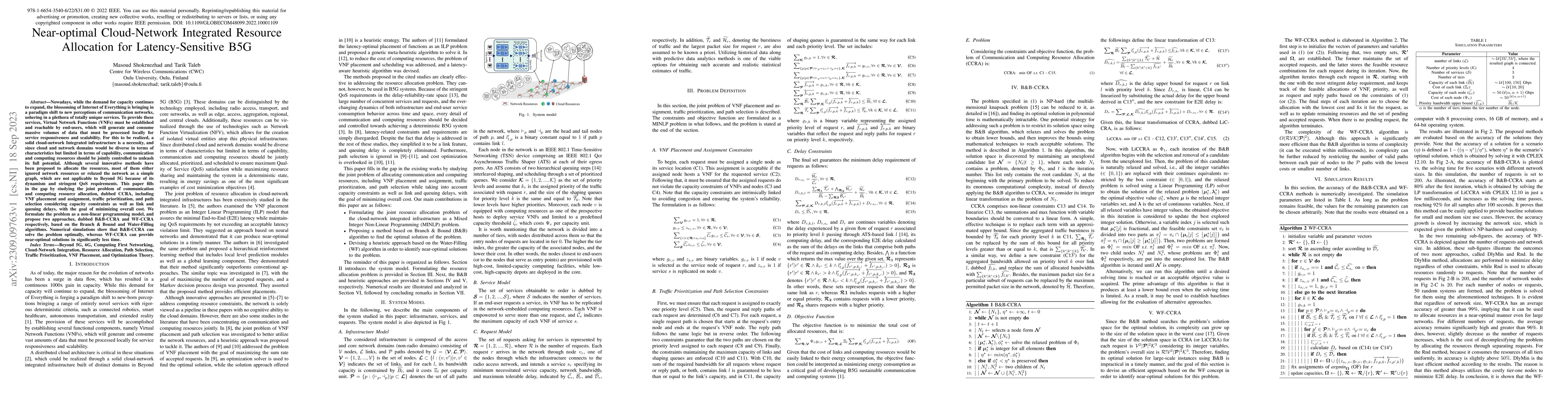 Thumbnail for Near-optimal Cloud-Network Integrated Resource Allocation for
  Latency-Sensitive B5G