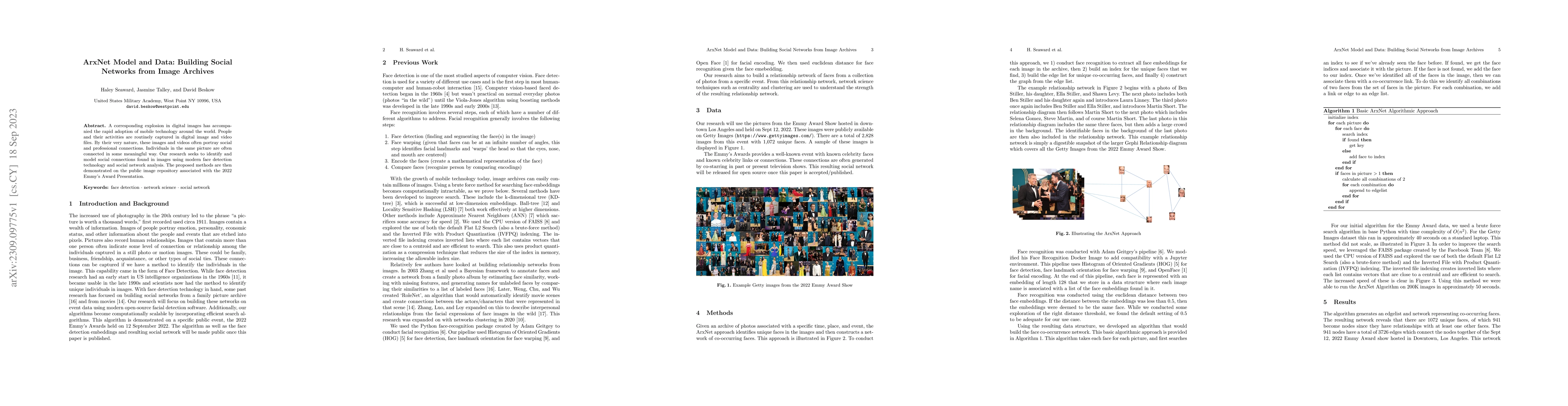 Thumbnail for ArxNet Model and Data: Building Social Networks from Image Archives