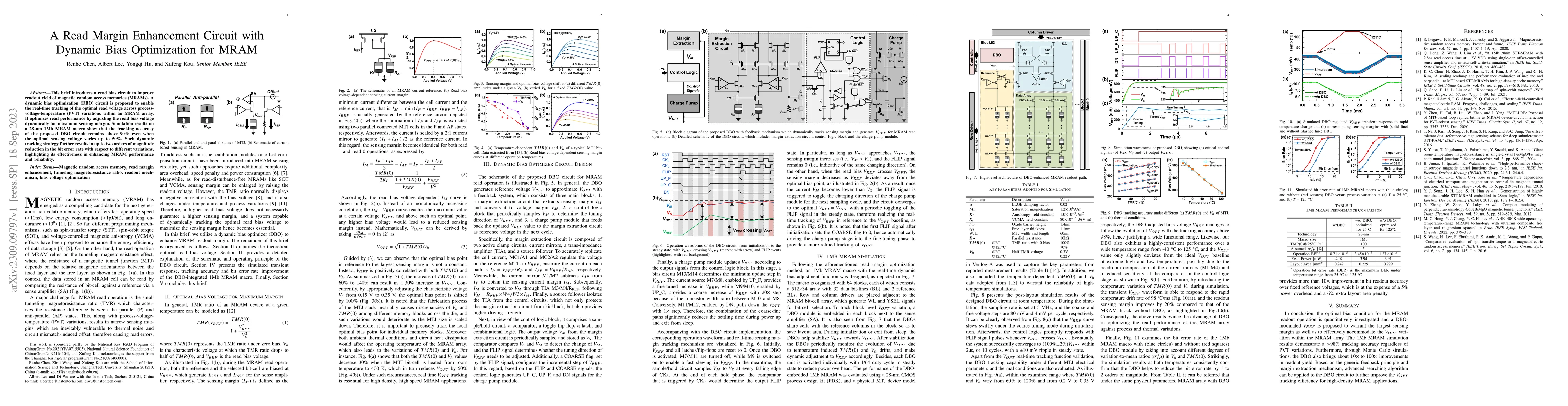Thumbnail for A Read Margin Enhancement Circuit with Dynamic Bias Optimization for
  MRAM