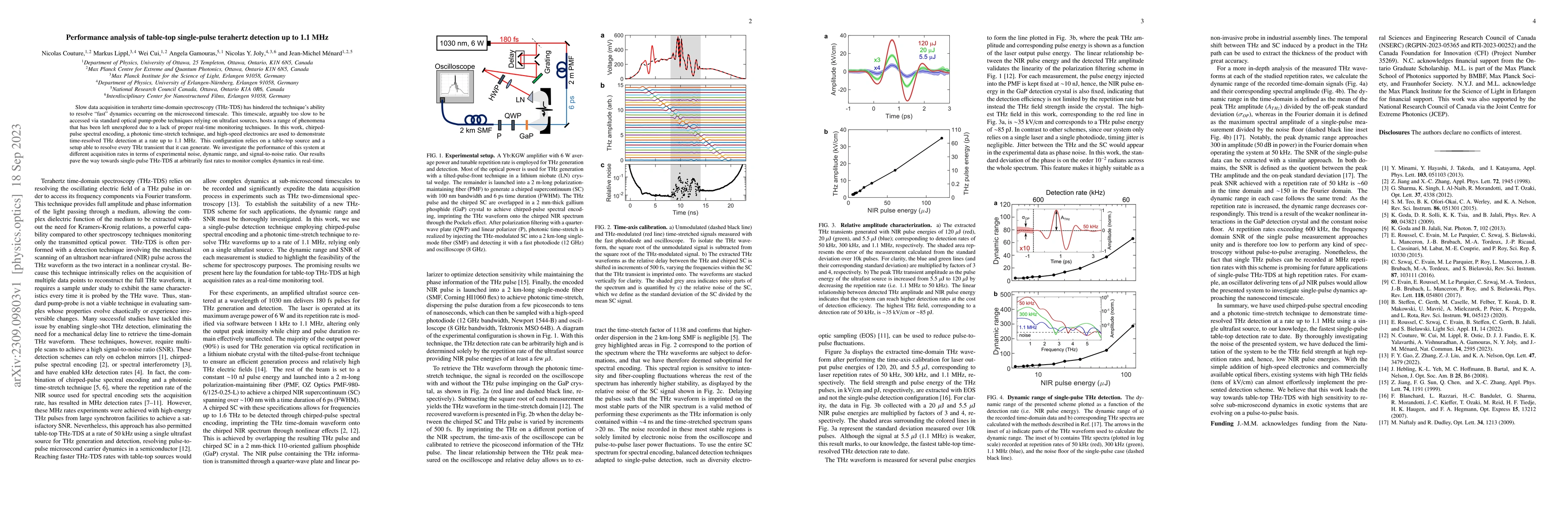 Thumbnail for Performance analysis of table-top single-pulse terahertz detection up to
  1.1 MHz
