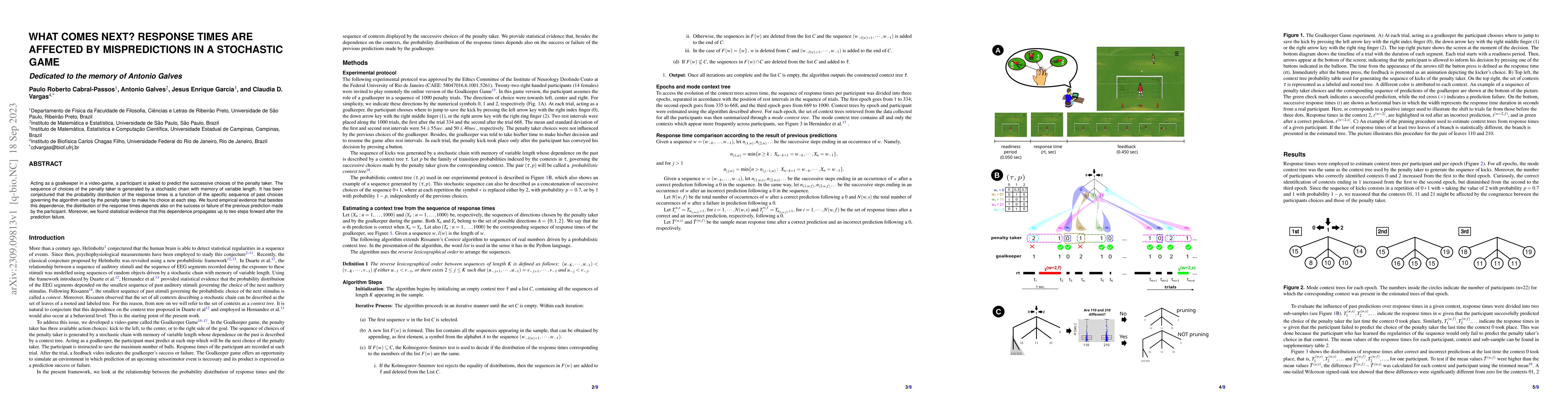 Thumbnail for What comes next? response times are affected by mispredictions in a
  stochastic game