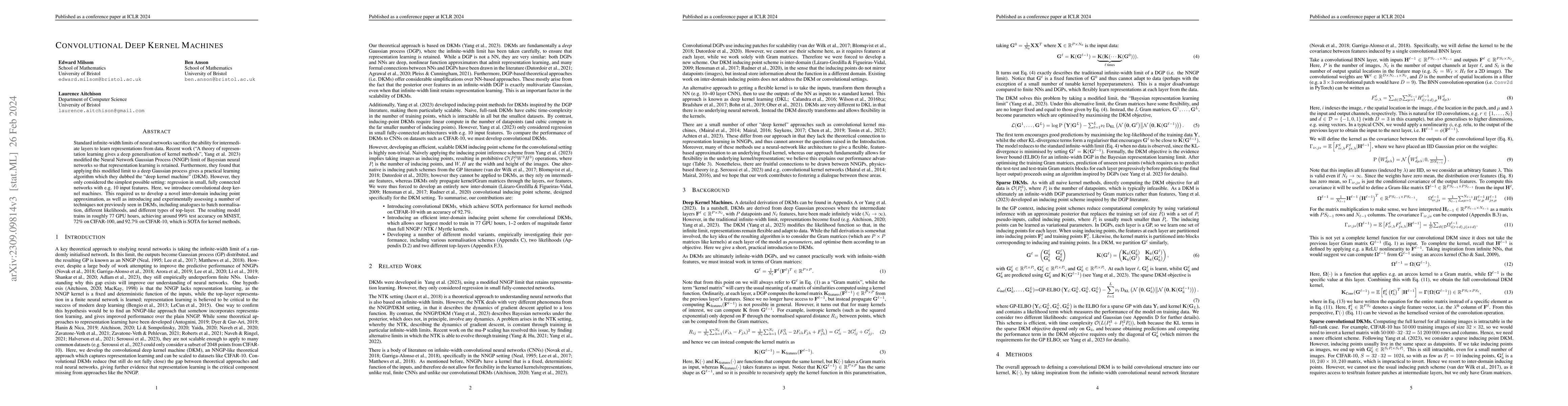 Thumbnail for Convolutional Deep Kernel Machines