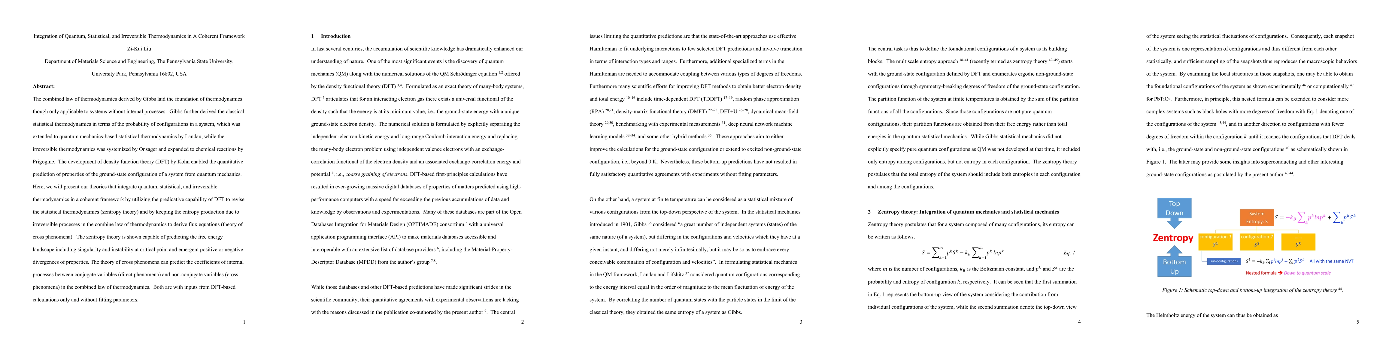 Thumbnail for Integration of Quantum, Statistical, and Irreversible Thermodynamics in
  A Coherent Framework
