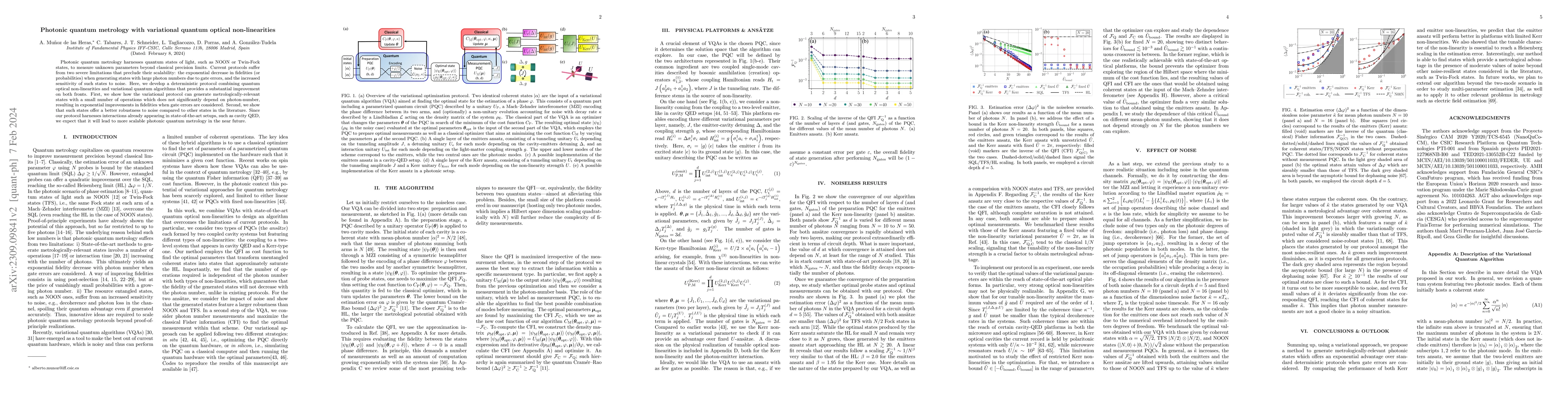 Thumbnail for Photonic quantum metrology with variational quantum optical
  non-linearities