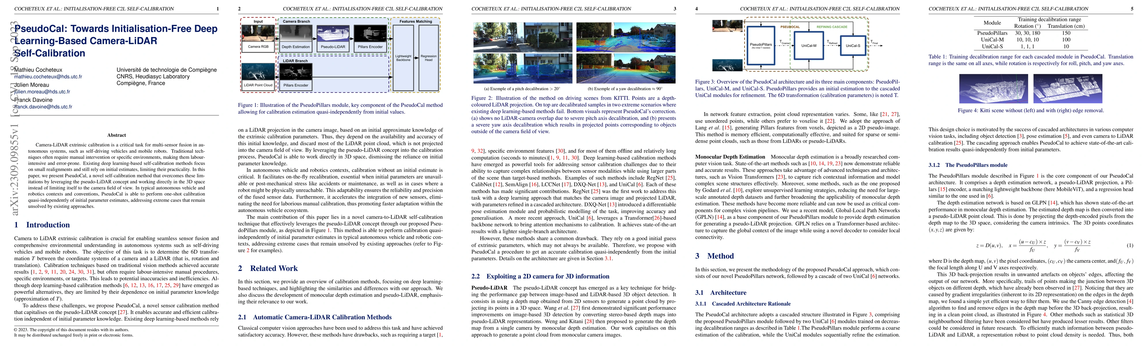 Thumbnail for PseudoCal: Towards Initialisation-Free Deep Learning-Based Camera-LiDAR
  Self-Calibration