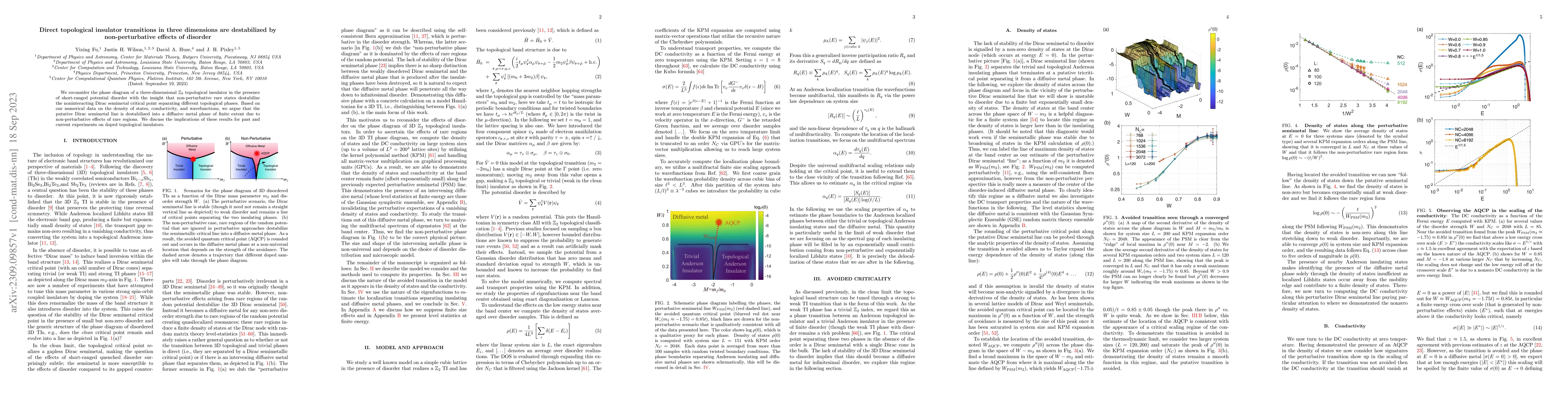 Thumbnail for Direct topological insulator transitions in three dimensions are
  destabilized by non-perturbative effects of disorder