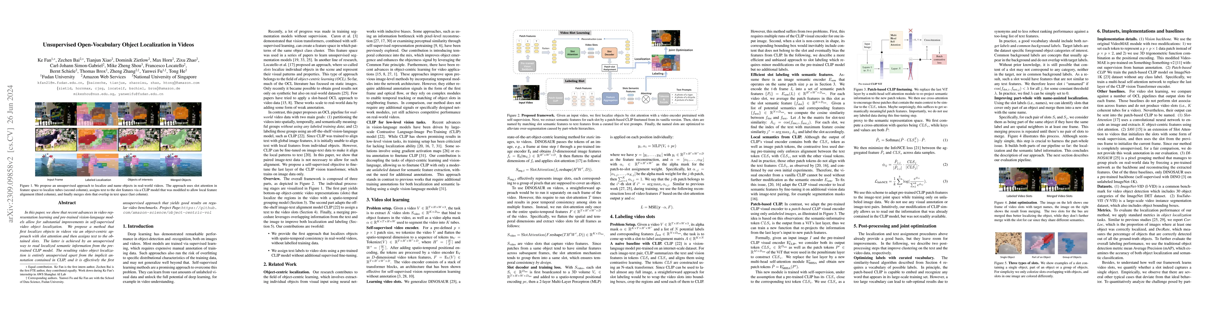 Thumbnail for Unsupervised Open-Vocabulary Object Localization in Videos