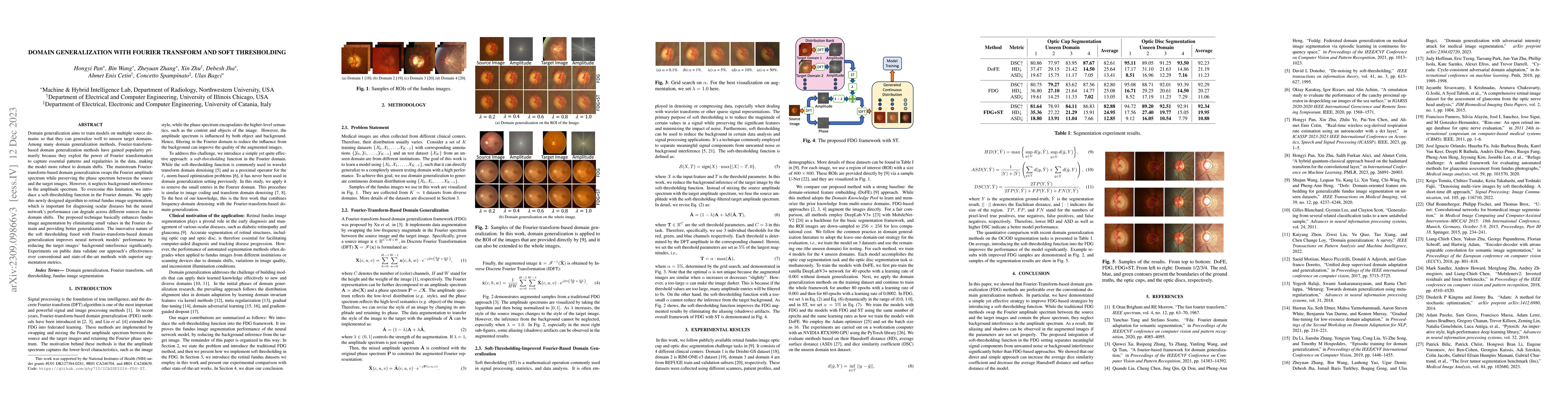 Thumbnail for Domain Generalization with Fourier Transform and Soft Thresholding