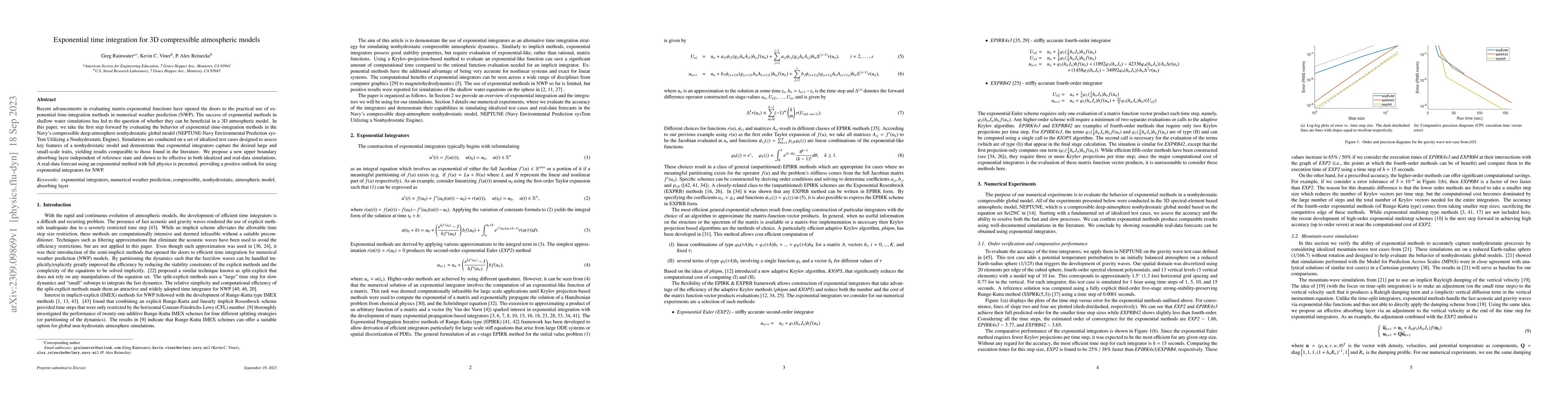 Thumbnail for Exponential time integration for 3D compressible atmospheric models