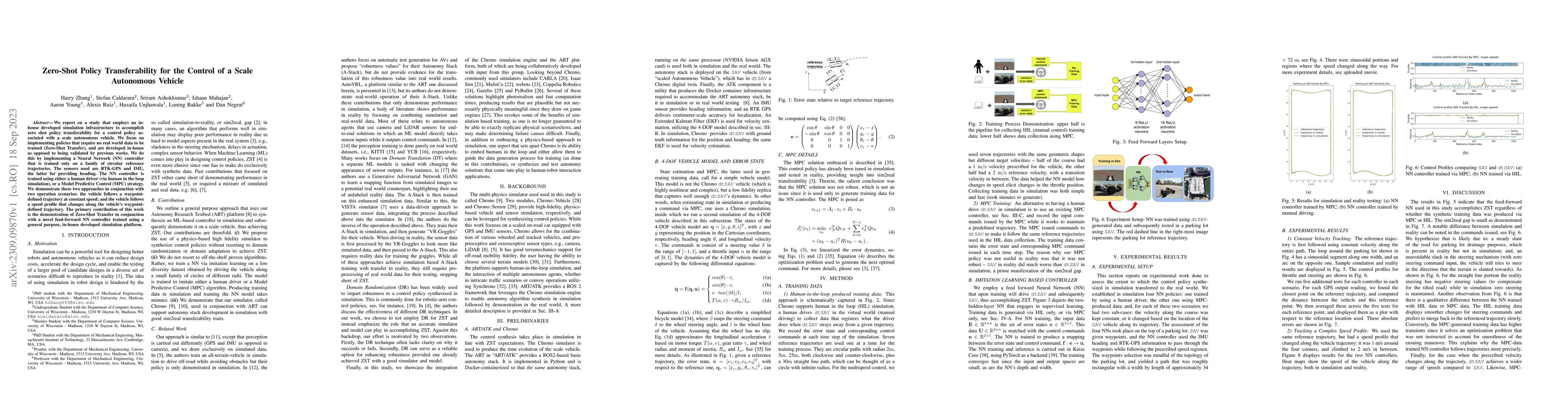 Thumbnail for Zero-Shot Policy Transferability for the Control of a Scale Autonomous
  Vehicle