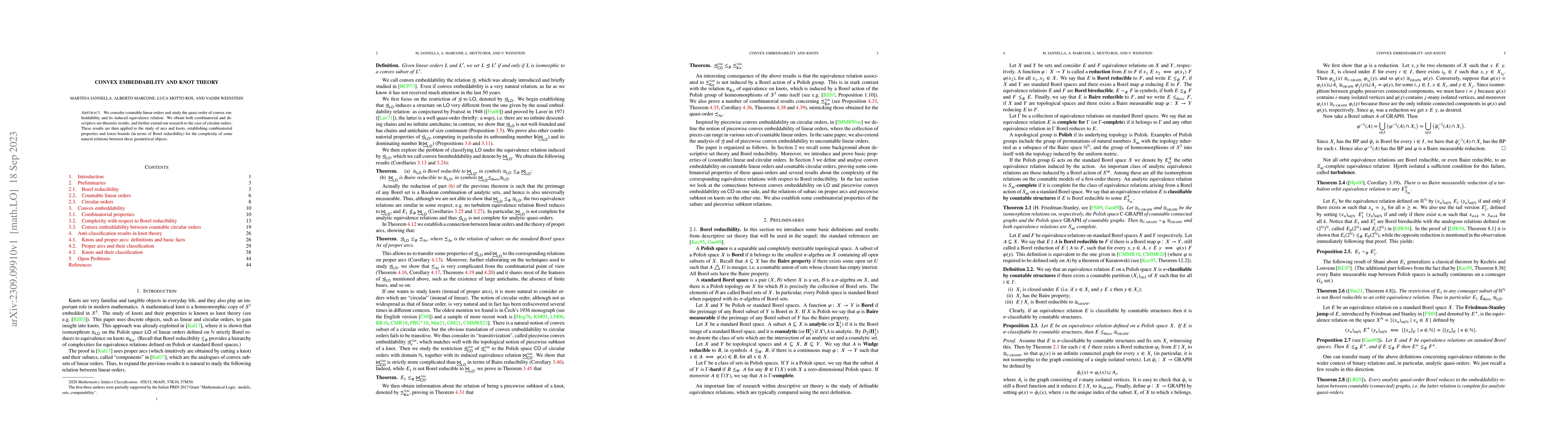 Thumbnail for Convex Embeddability and Knot Theory