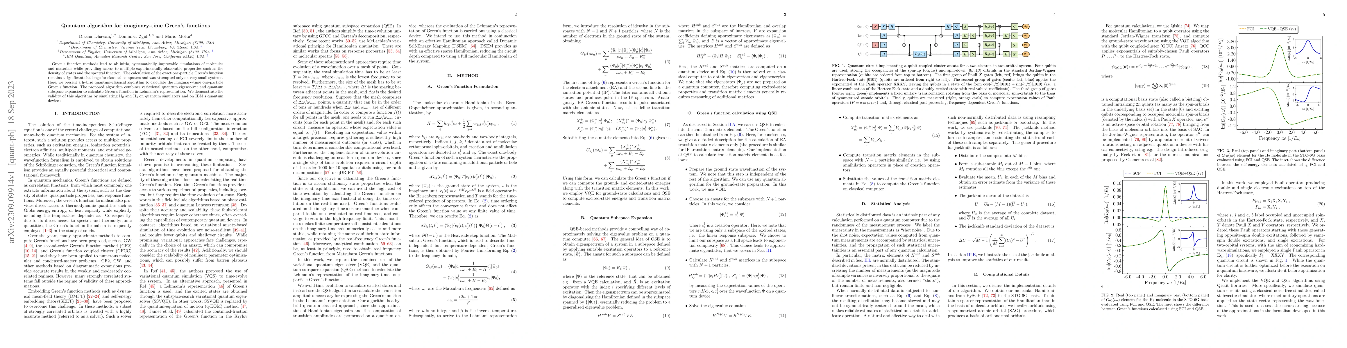Thumbnail for Quantum algorithm for imaginary-time Green's functions