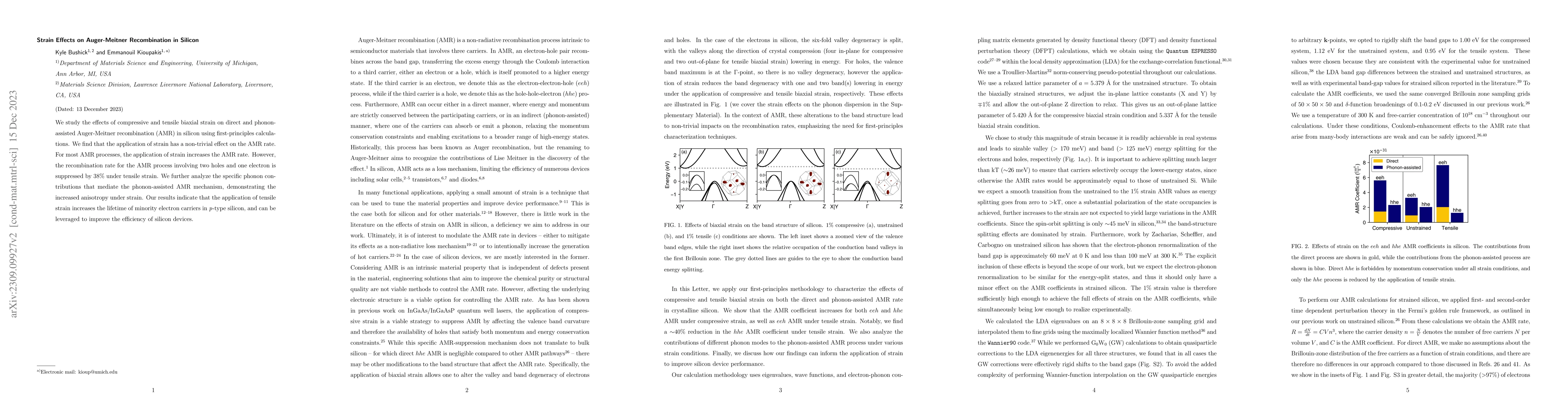 Thumbnail for Strain Effects on Auger-Meitner Recombination in Silicon