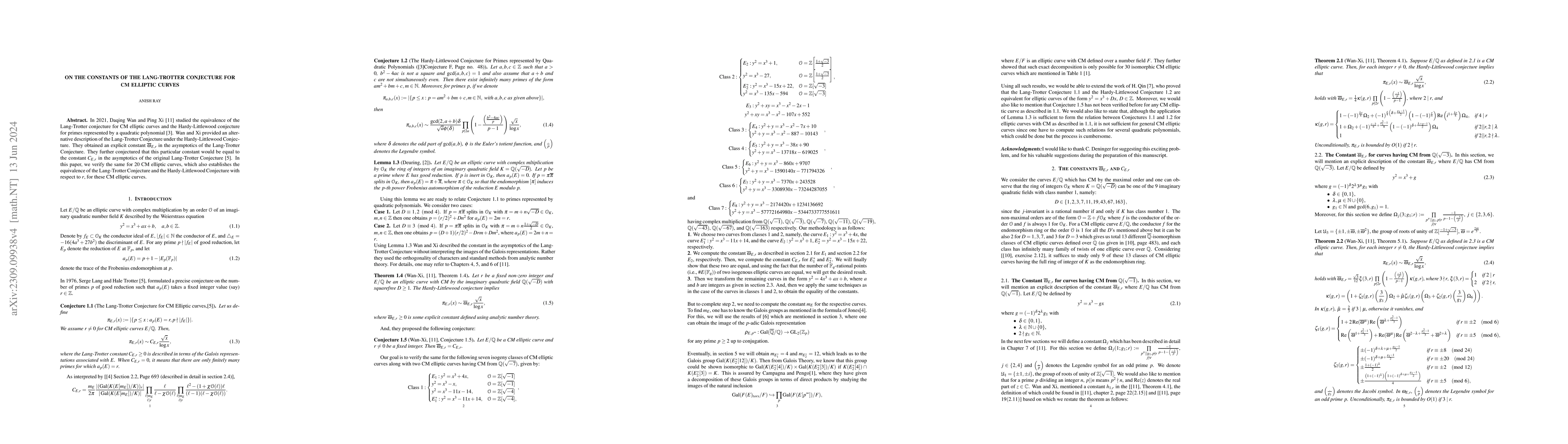 Thumbnail for On the Constants of the Lang-Trotter Conjecture for CM Elliptic Curves