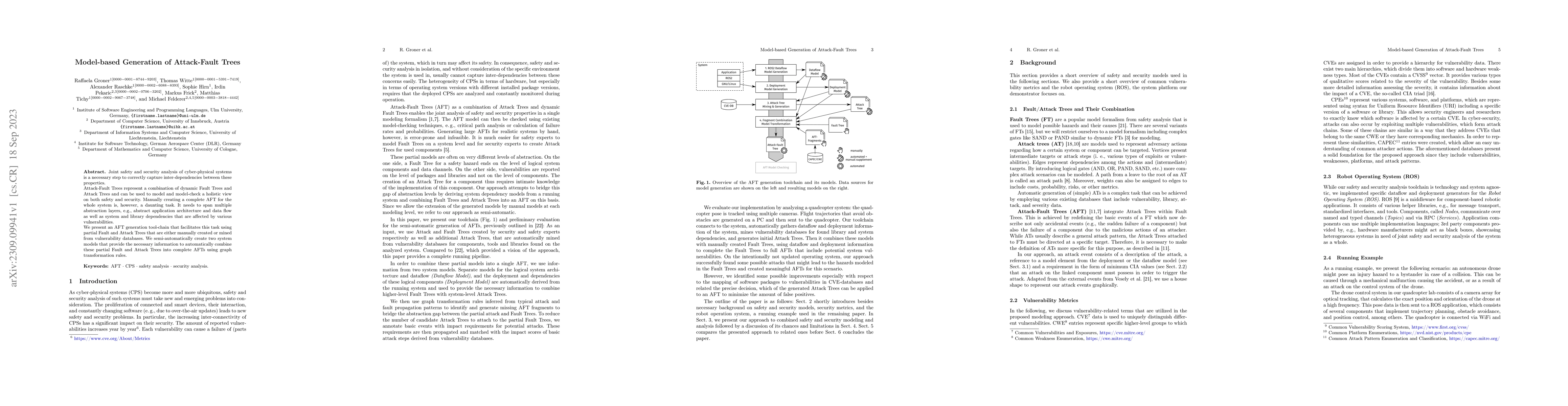 Thumbnail for Model-Based Generation of Attack-Fault Trees