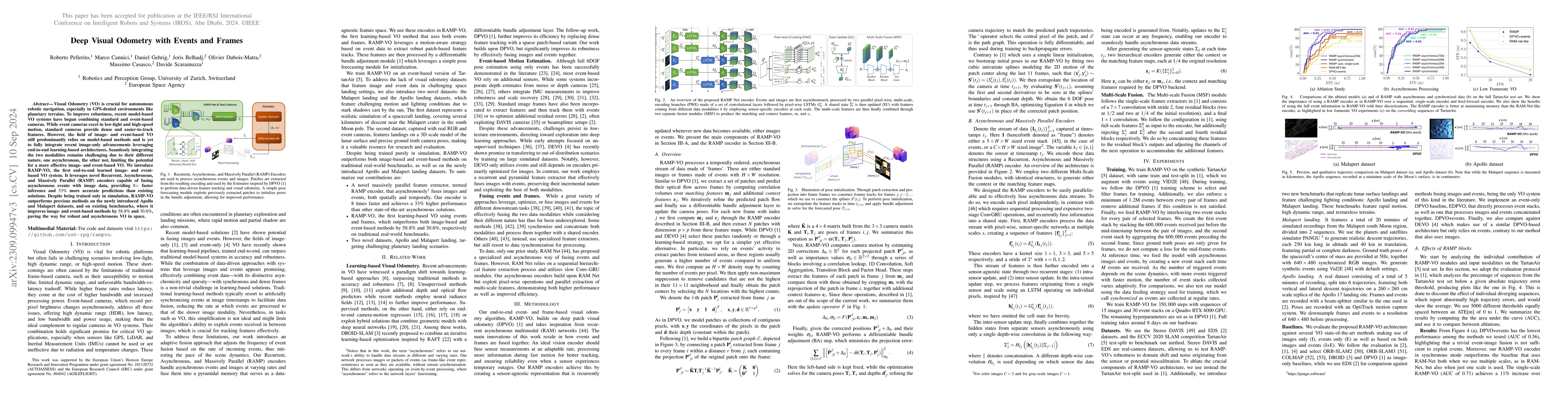Thumbnail for End-to-end Learned Visual Odometry with Events and Frames