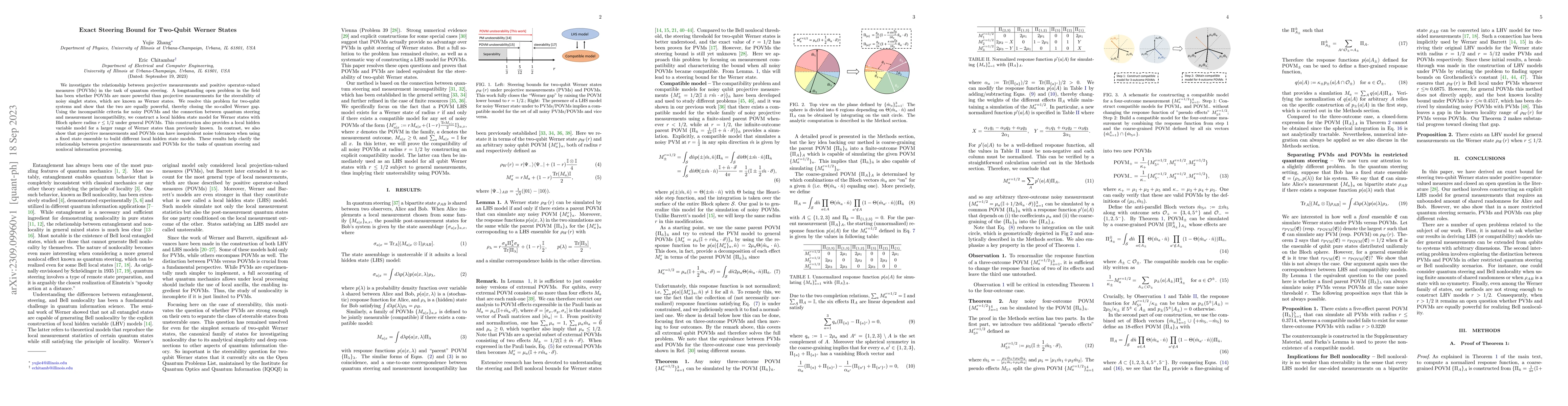 Thumbnail for Exact Steering Bound for Two-Qubit Werner States