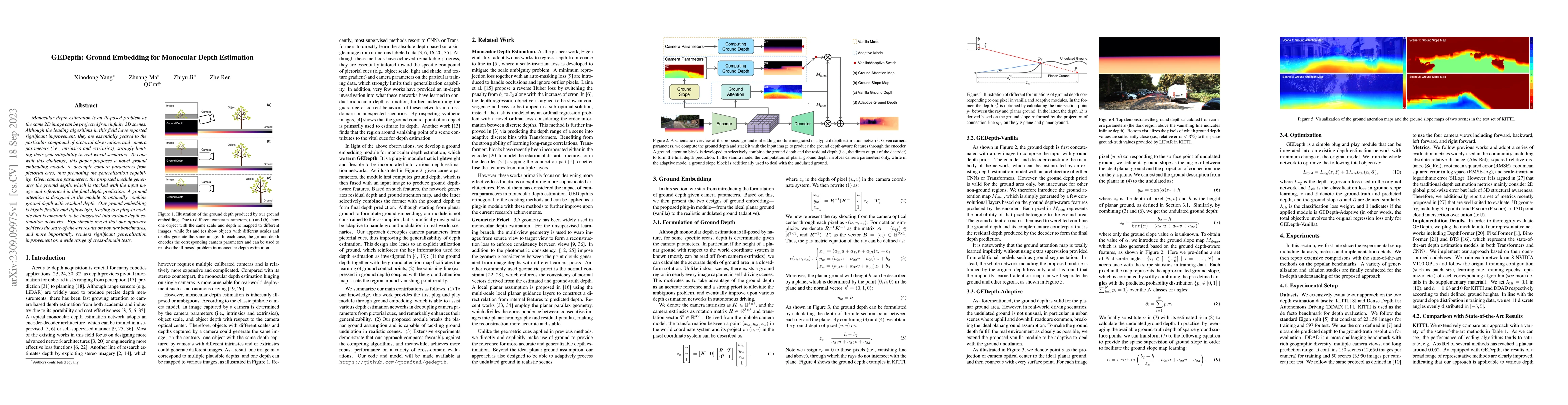 Thumbnail for GEDepth: Ground Embedding for Monocular Depth Estimation