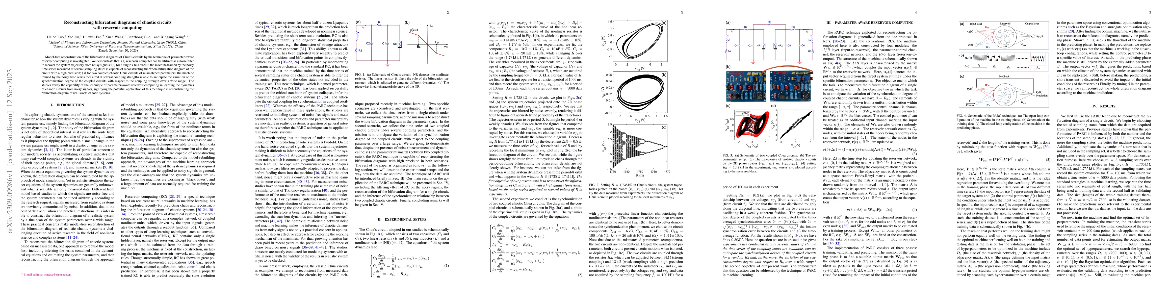 Thumbnail for Reconstructing bifurcation diagrams of chaotic circuits with reservoir
  computing