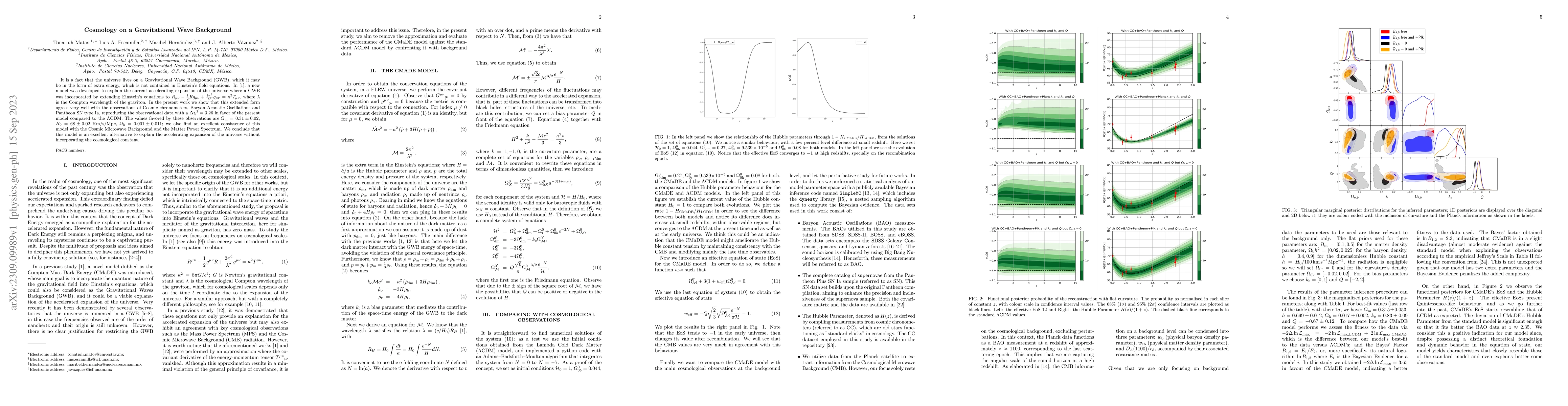Thumbnail for Cosmology on a Gravitational Wave Background