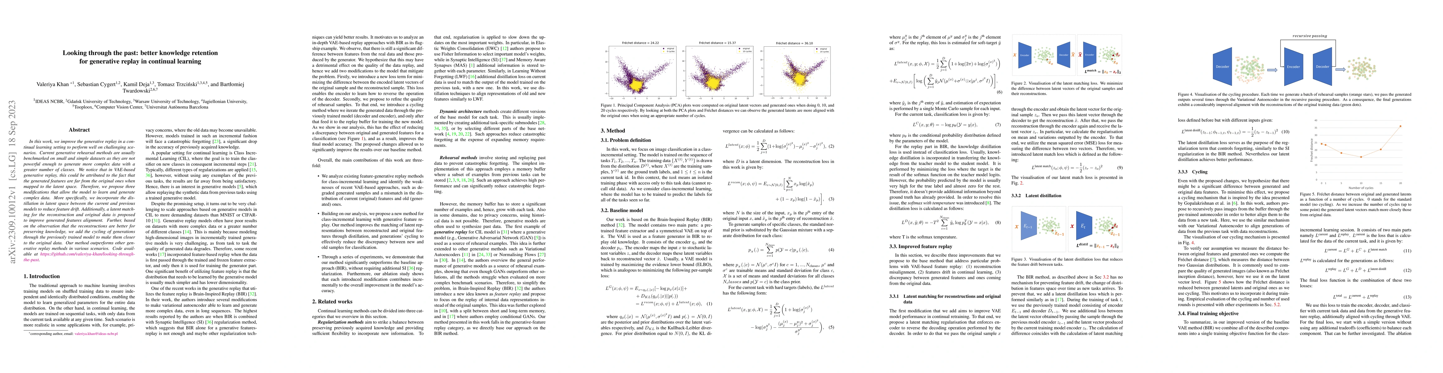 Thumbnail for Looking through the past: better knowledge retention for generative
  replay in continual learning