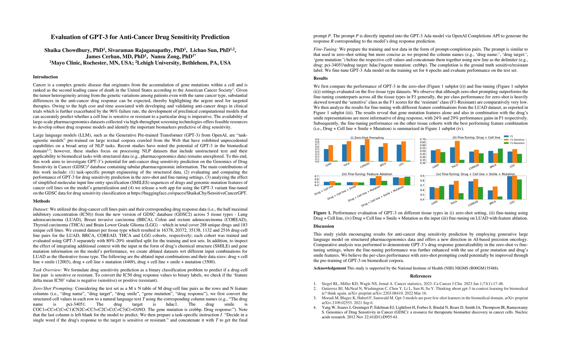 Thumbnail for Evaluation of GPT-3 for Anti-Cancer Drug Sensitivity Prediction