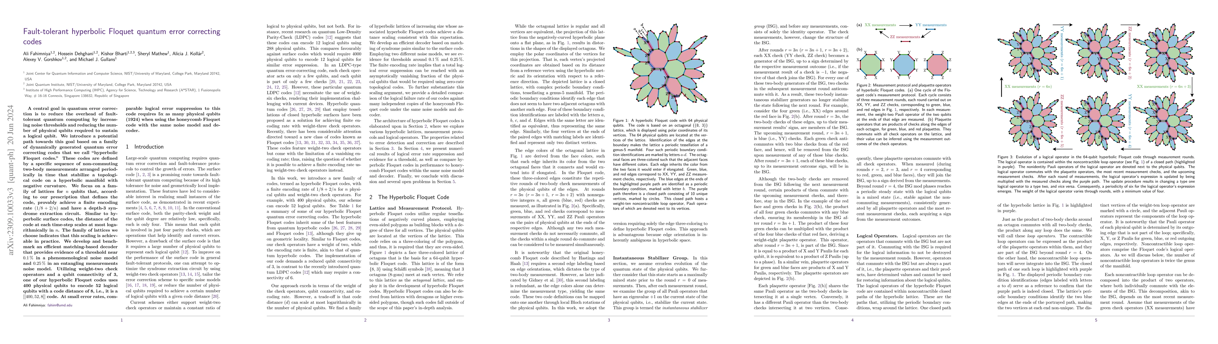Thumbnail for Fault-tolerant hyperbolic Floquet quantum error correcting codes
