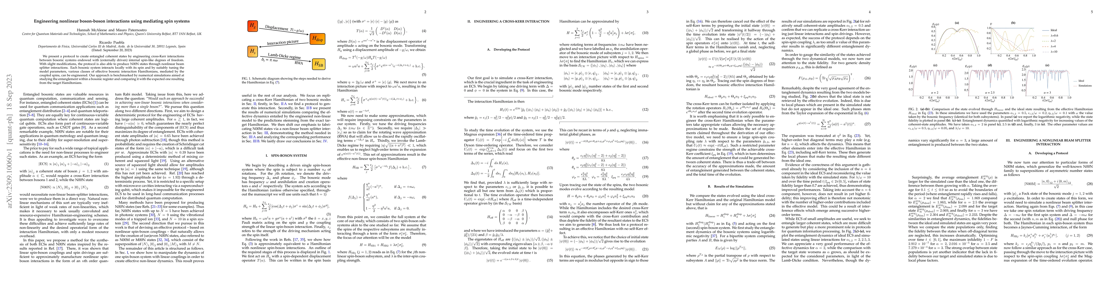 Thumbnail for Engineering nonlinear boson-boson interactions using mediating spin
  systems