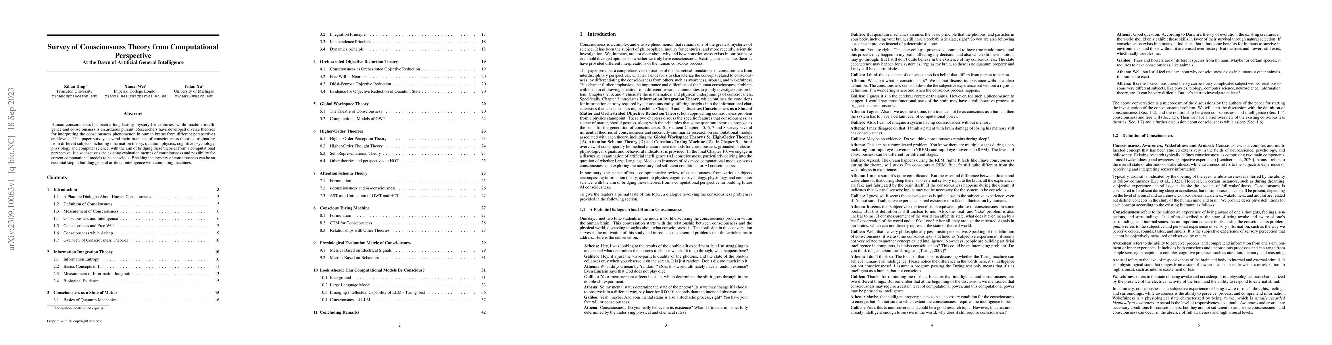 Thumbnail for Survey of Consciousness Theory from Computational Perspective
