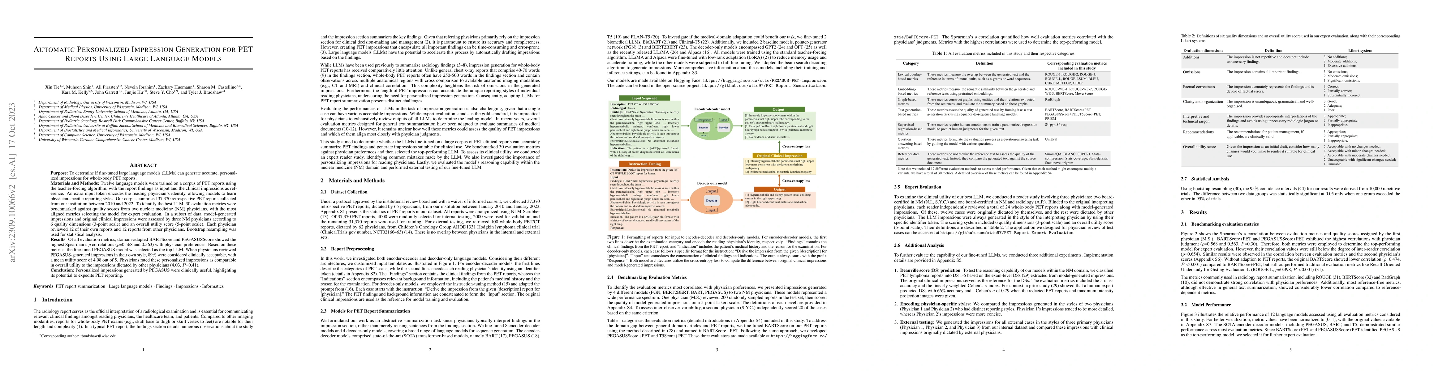 Thumbnail for Automatic Personalized Impression Generation for PET Reports Using Large
  Language Models