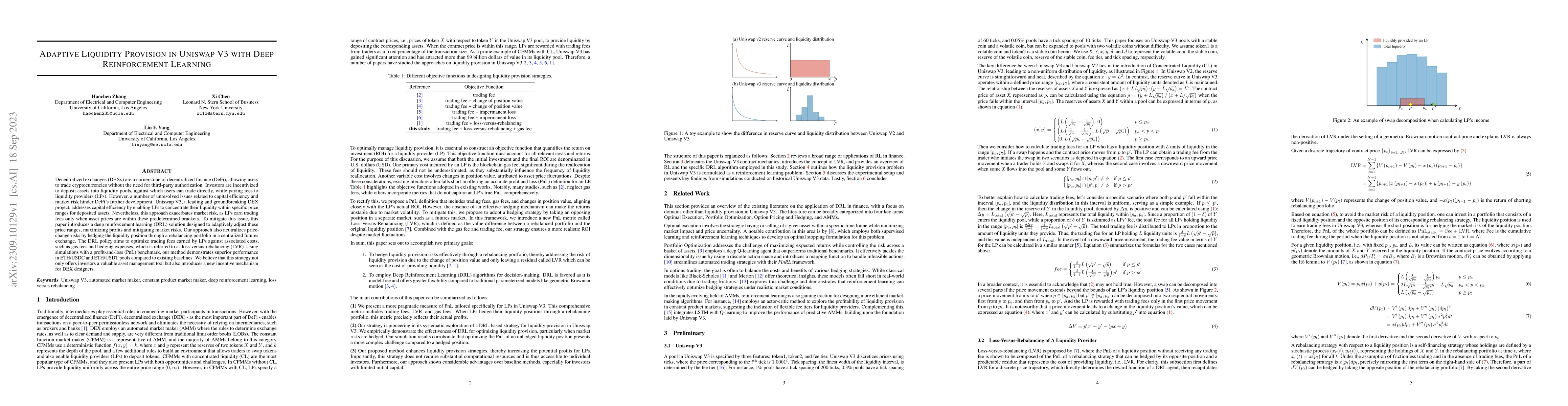 Thumbnail for Adaptive Liquidity Provision in Uniswap V3 with Deep Reinforcement
  Learning