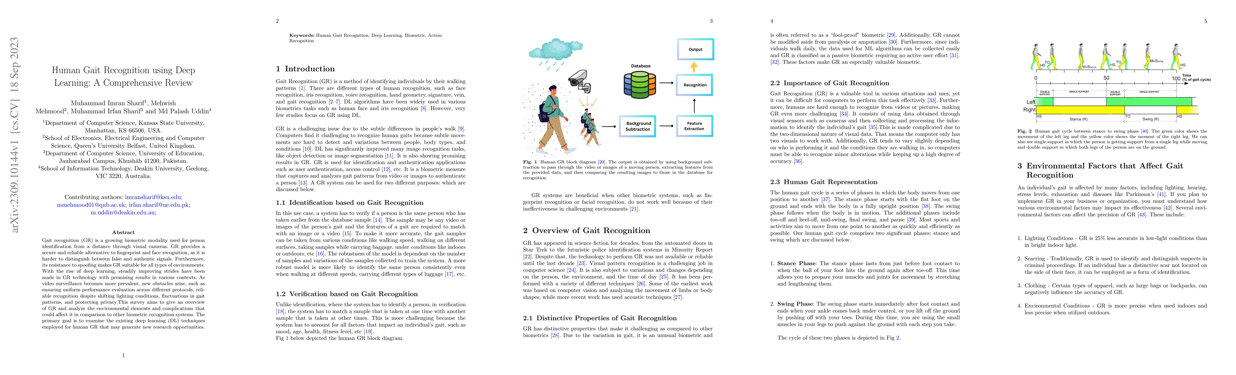 Thumbnail for Human Gait Recognition using Deep Learning: A Comprehensive Review