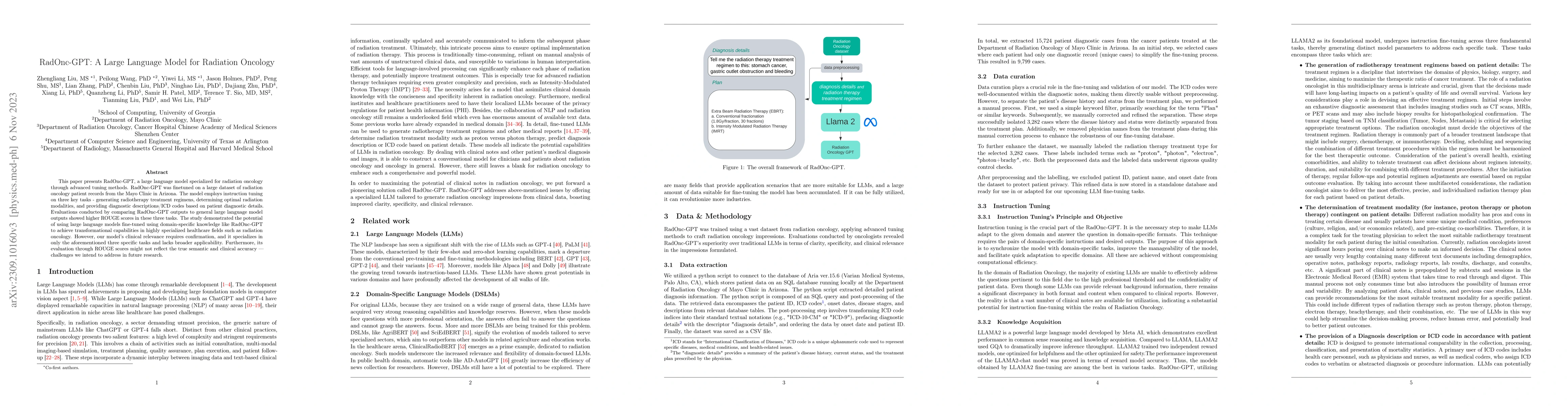 Thumbnail for RadOnc-GPT: A Large Language Model for Radiation Oncology