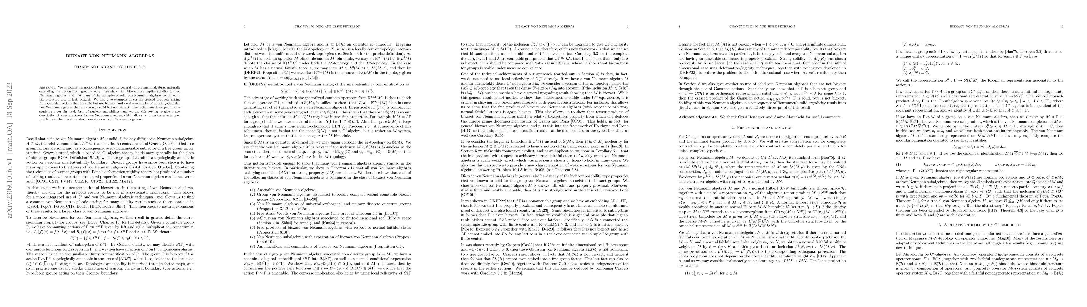 Thumbnail for Biexact von Neumann algebras