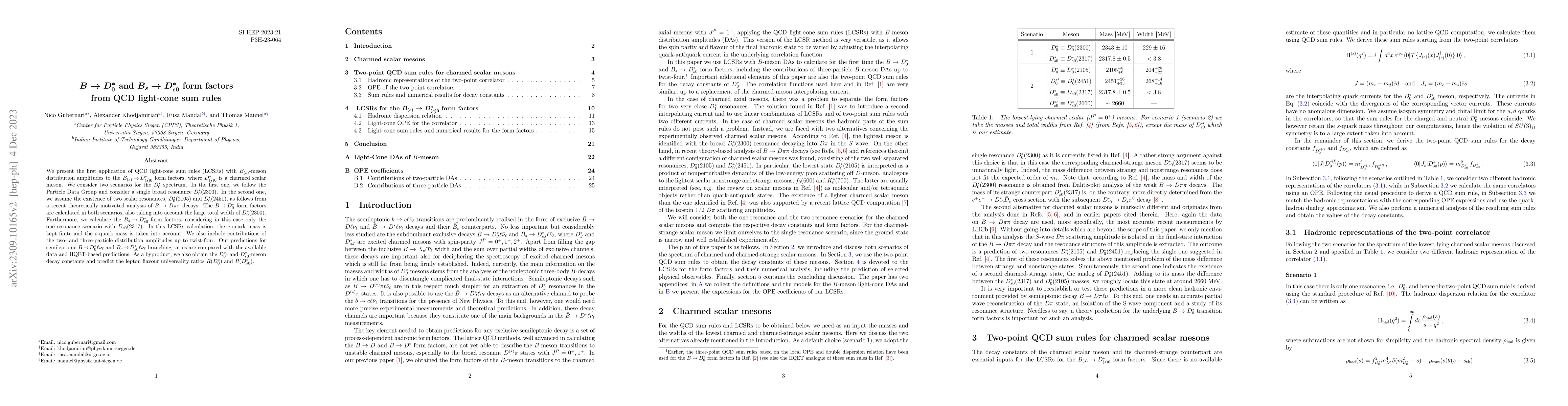 Thumbnail for $B\to D_0^*$ and $B_s\to D_{s0}^*$ form factors from QCD light-cone sum
  rules