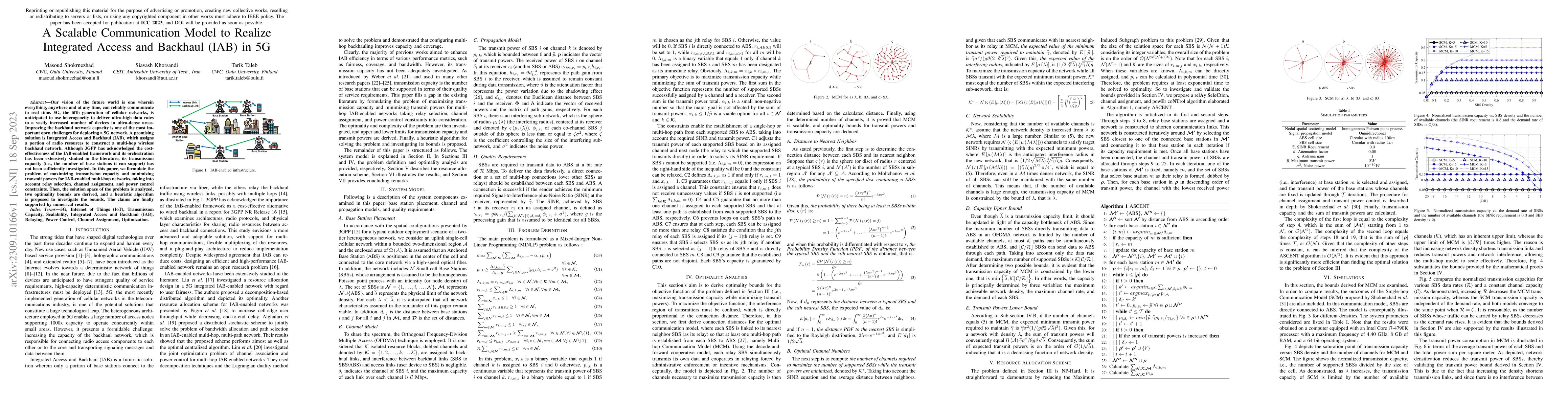 Thumbnail for A Scalable Communication Model to Realize Integrated Access and Backhaul
  (IAB) in 5G