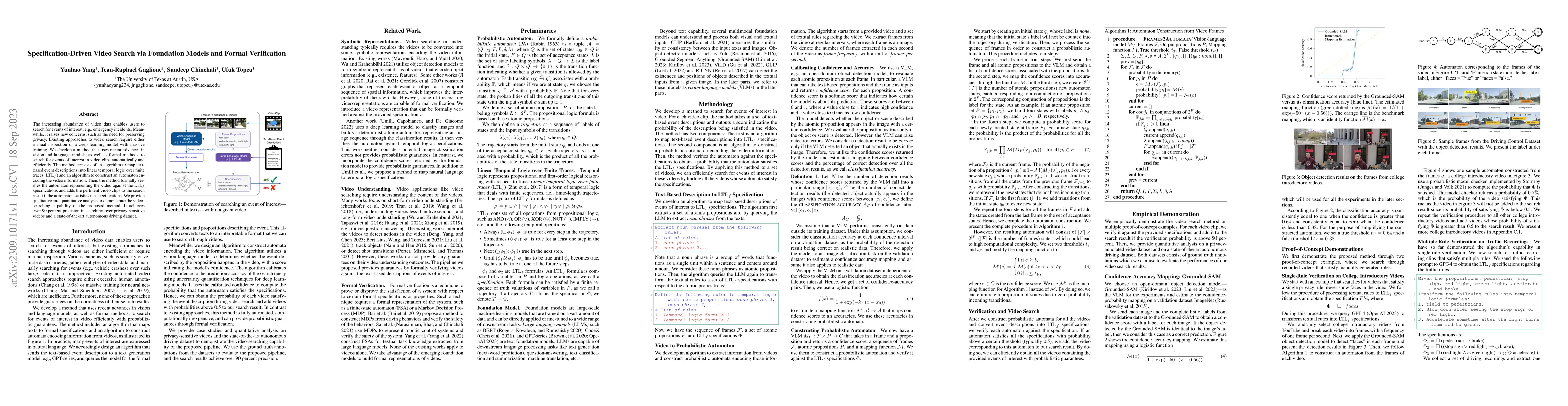 Thumbnail for Specification-Driven Video Search via Foundation Models and Formal
  Verification
