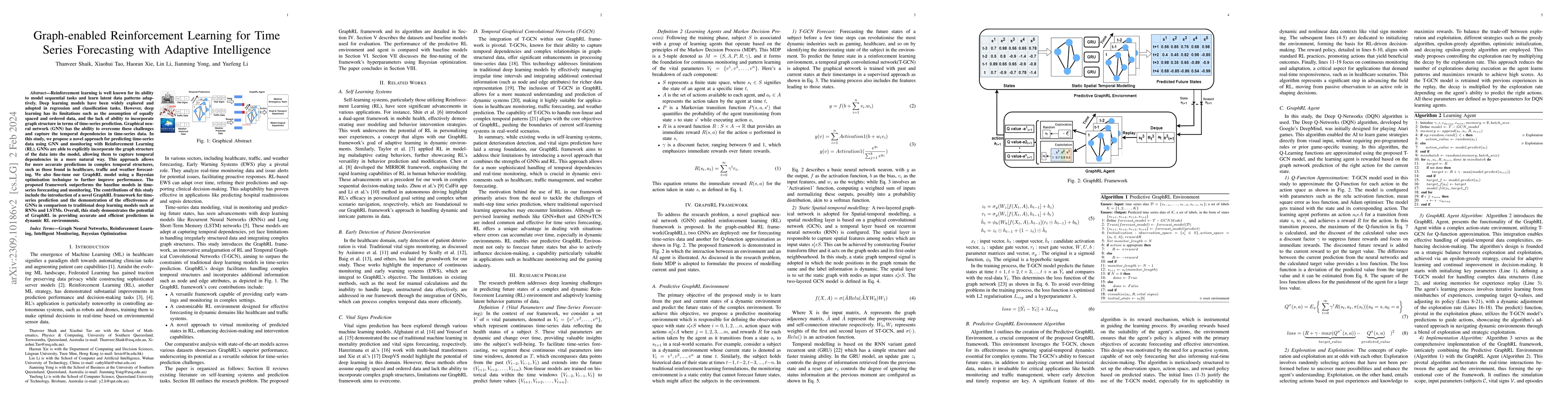 Thumbnail for Graph-enabled Reinforcement Learning for Time Series Forecasting with
  Adaptive Intelligence