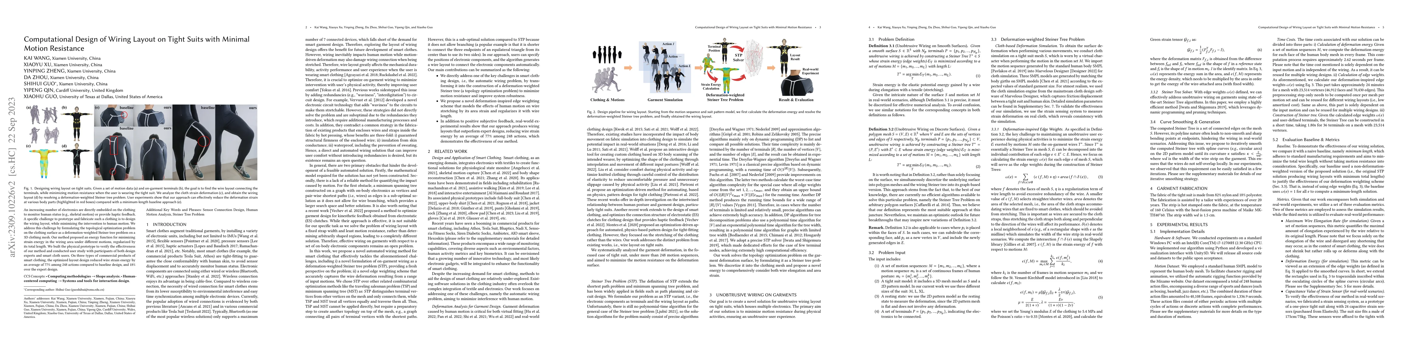 Thumbnail for Computational Design of Wiring Layout on Tight Suits with Minimal Motion
  Resistance