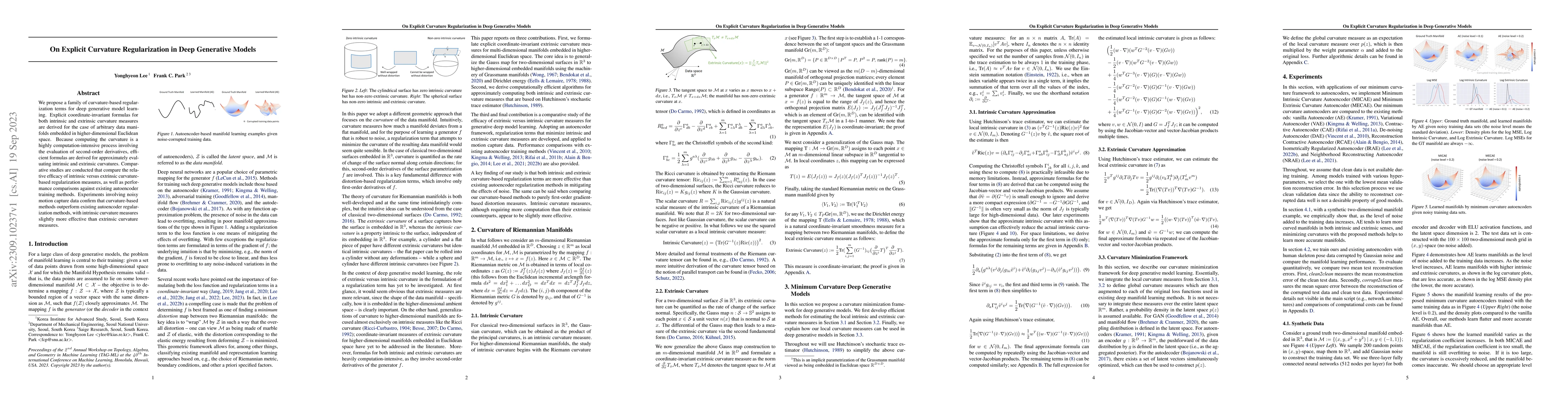 Thumbnail for On Explicit Curvature Regularization in Deep Generative Models