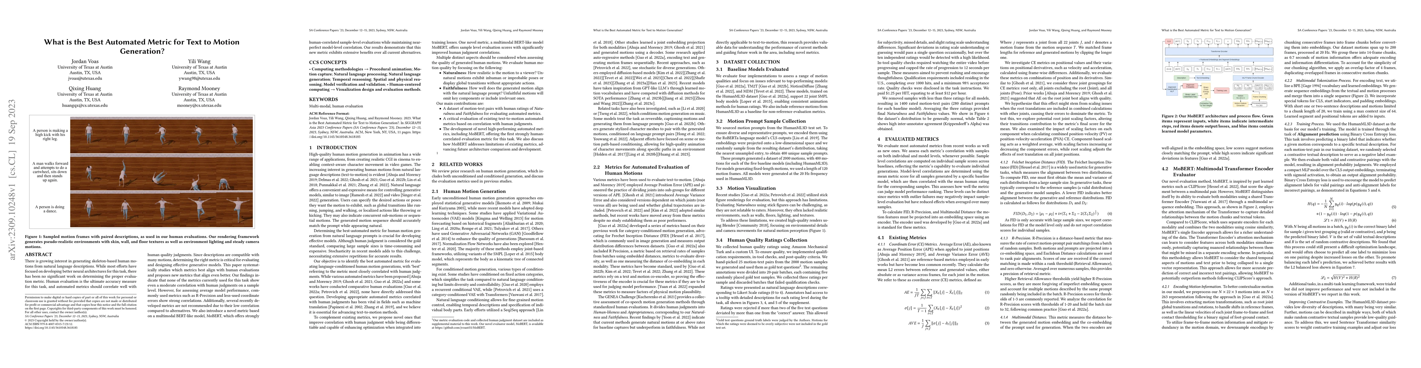 Thumbnail for What is the Best Automated Metric for Text to Motion Generation?