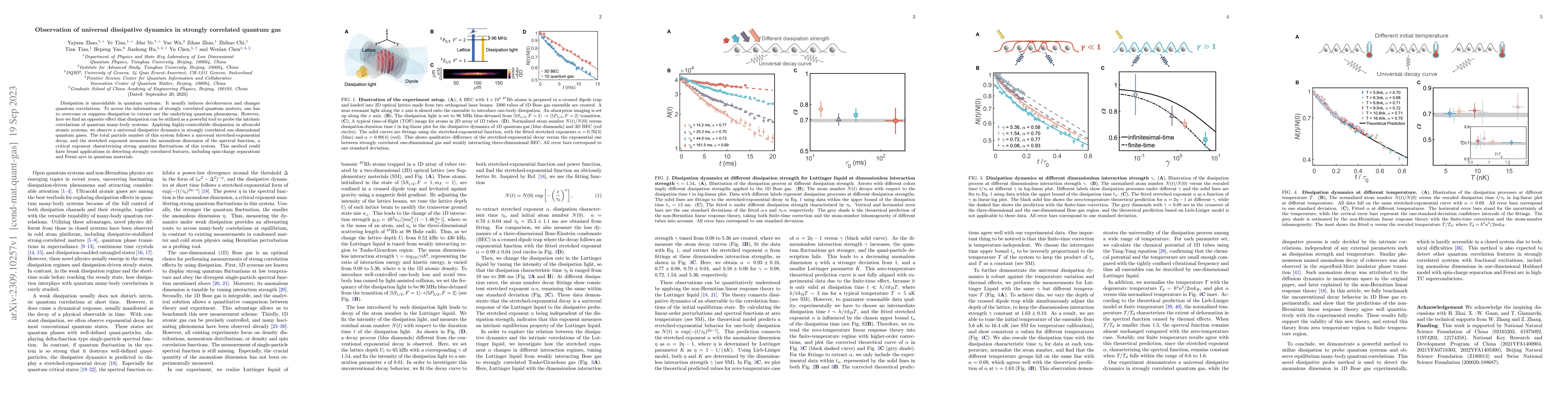 Thumbnail for Observation of universal dissipative dynamics in strongly correlated
  quantum gas