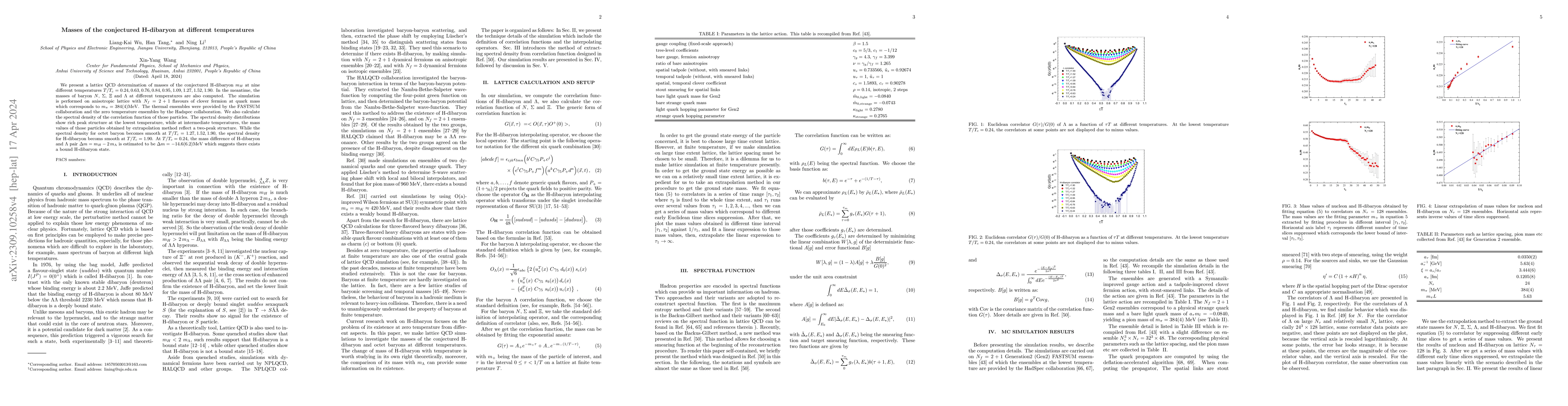 Thumbnail for Masses of the conjectured H-dibaryon at different temperatures