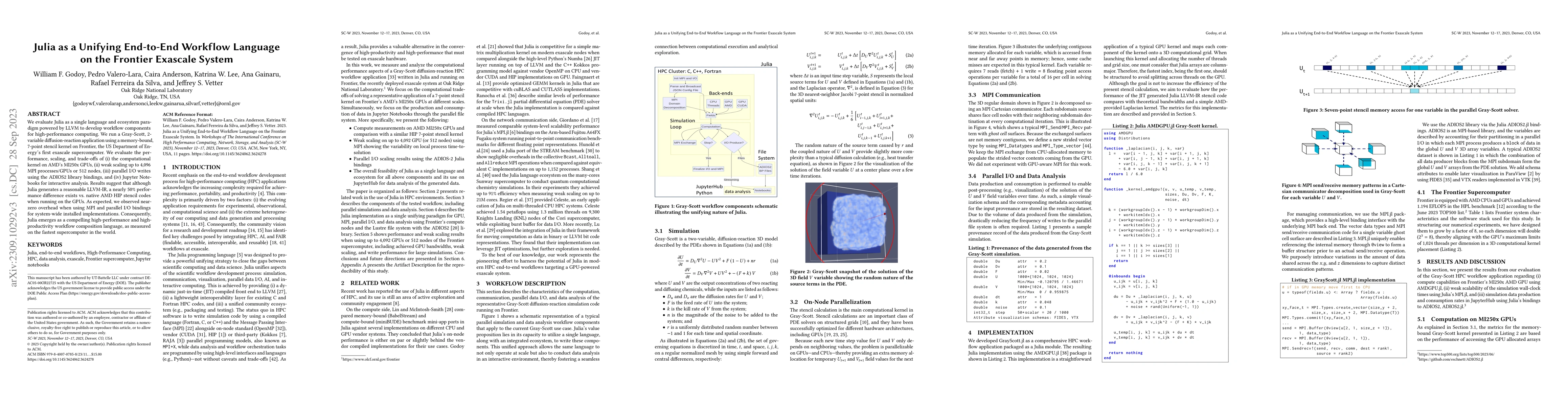 Thumbnail for Julia as a unifying end-to-end workflow language on the Frontier
  exascale system