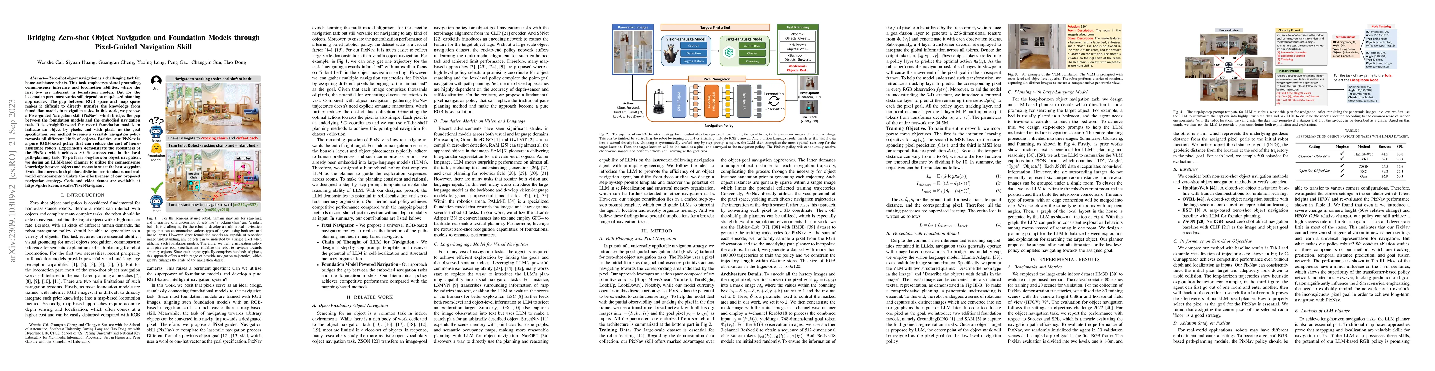 Thumbnail for Bridging Zero-shot Object Navigation and Foundation Models through
  Pixel-Guided Navigation Skill