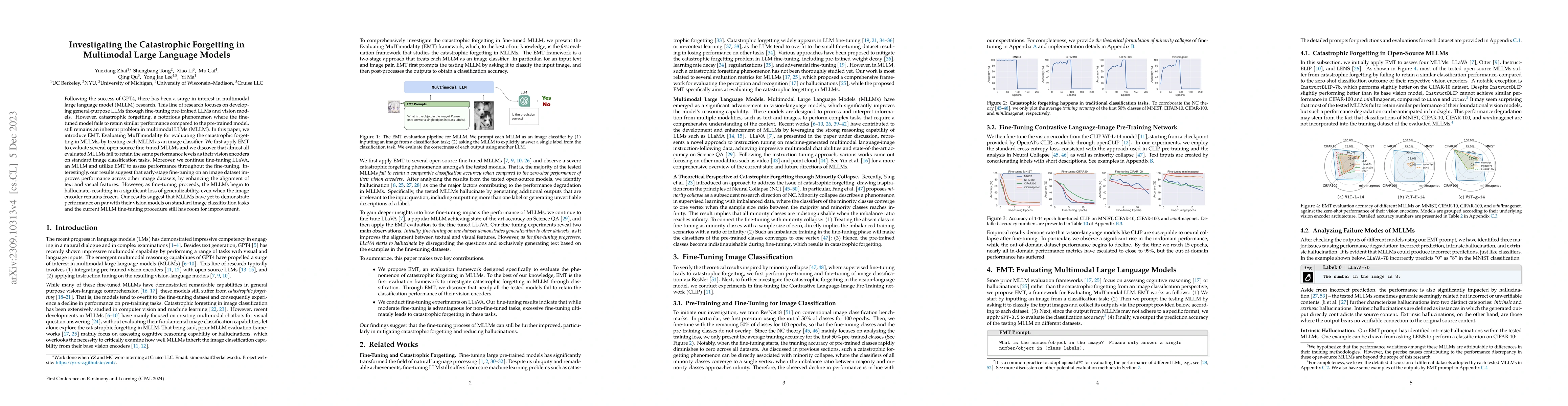 Thumbnail for Investigating the Catastrophic Forgetting in Multimodal Large Language
  Models