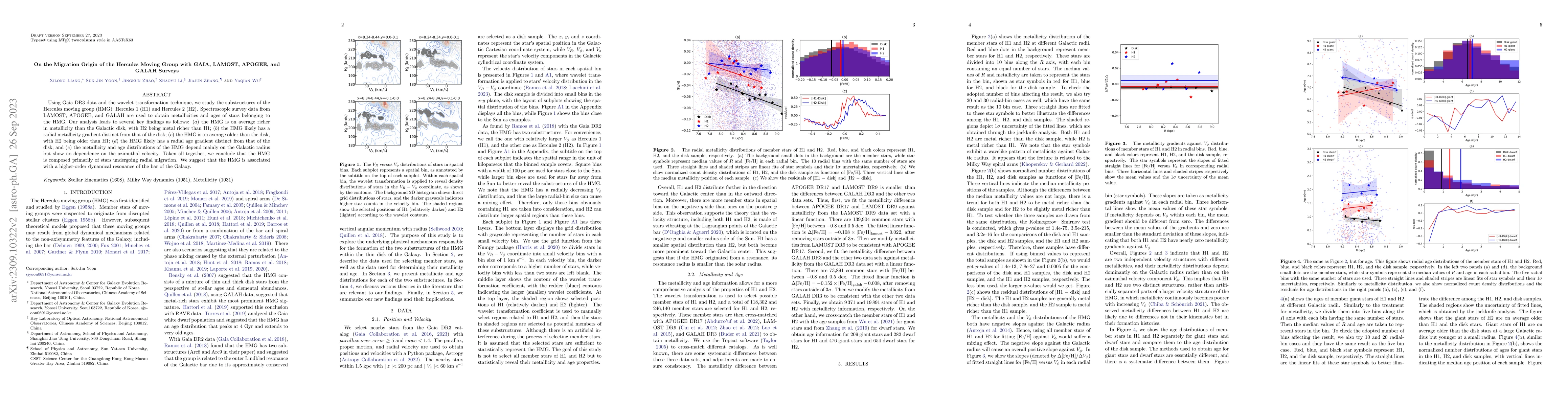 Thumbnail for On the Migration Origin of the Hercules Moving Group with GAIA, LAMOST,
  APOGEE, and GALAH Surveys