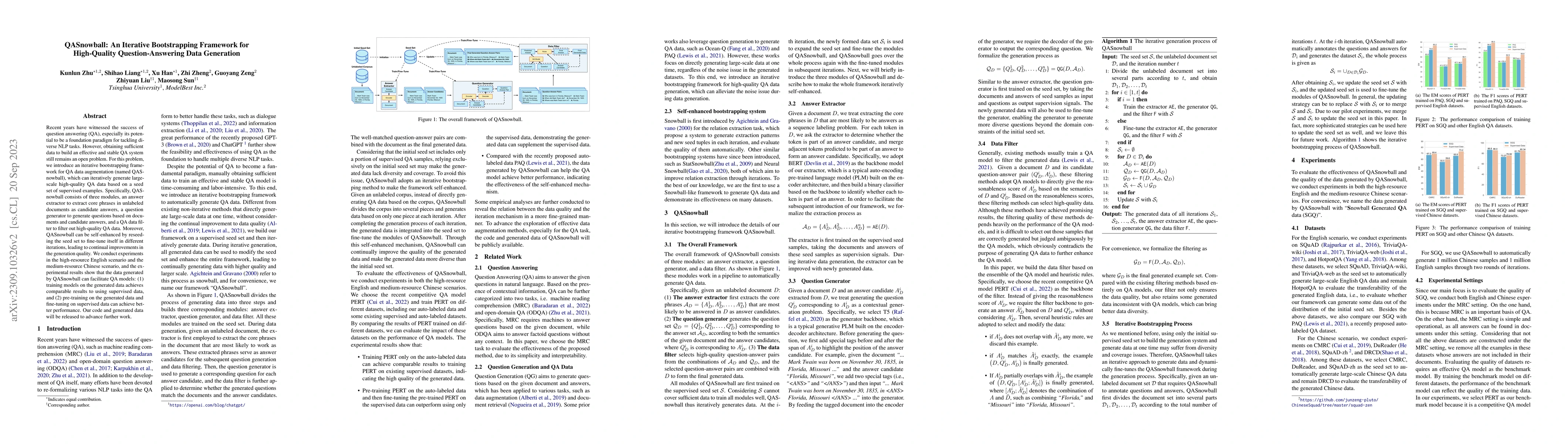 Thumbnail for QASnowball: An Iterative Bootstrapping Framework for High-Quality
  Question-Answering Data Generation